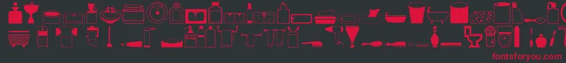 Police Hygieneo – polices rouges sur fond noir