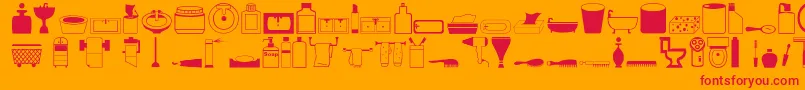 fuente Hygieneo – Fuentes Rojas Sobre Fondo Naranja