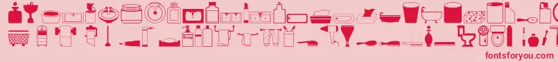 Hygieneo Font – Red Fonts on Pink Background
