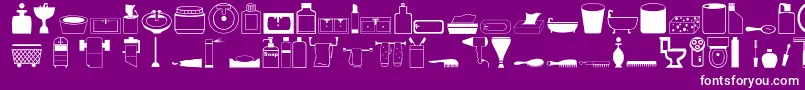 フォントHygieneo – 紫の背景に白い文字