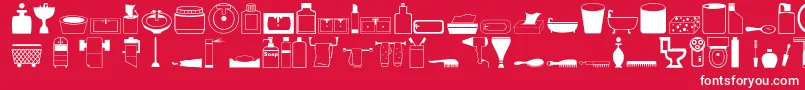 fuente Hygieneo – Fuentes Blancas Sobre Fondo Rojo