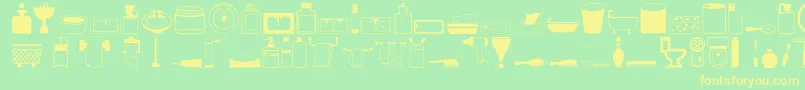 Hygieneo Font – Yellow Fonts on Green Background