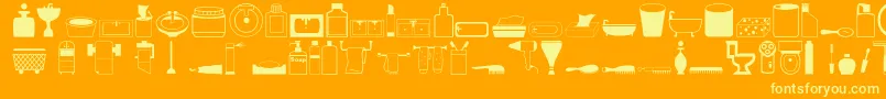 Hygieneo Font – Yellow Fonts on Orange Background