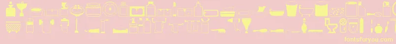 Hygieneo Font – Yellow Fonts on Pink Background