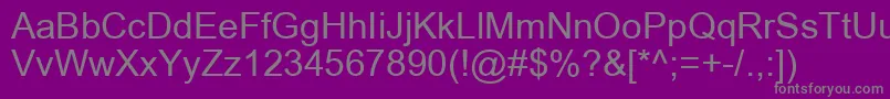 Aricyr Font – Gray Fonts on Purple Background