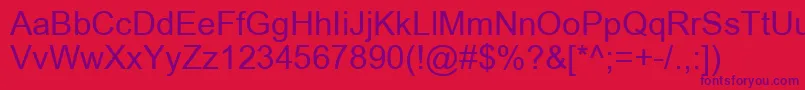 Aricyr Font – Purple Fonts on Red Background