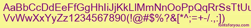 Aricyr Font – Purple Fonts on Yellow Background