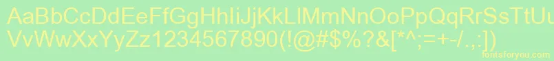 Aricyr Font – Yellow Fonts on Green Background