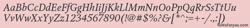 OctavacItalic Font – Black Fonts on Pink Background