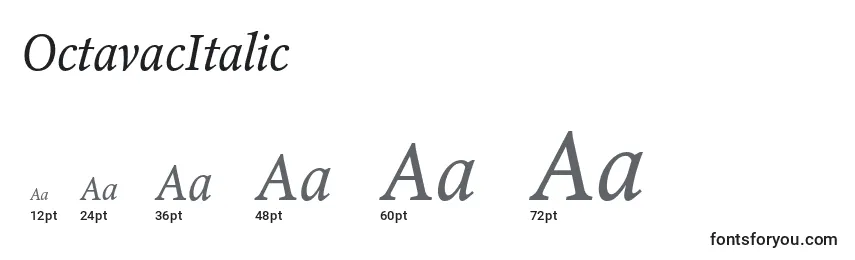 OctavacItalic Font Sizes