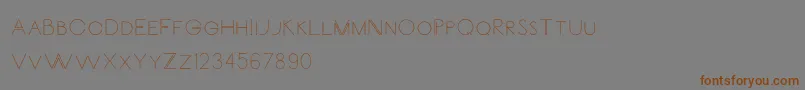 Więcej informacji o czcionce Carrinady Czcionka Carrinady – brązowe czcionki na szarym tle
