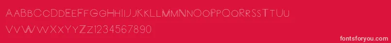 Carrinady Font – Pink Fonts on Red Background