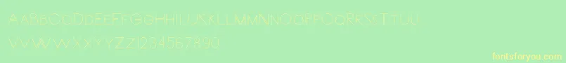 Carrinady Font – Yellow Fonts on Green Background