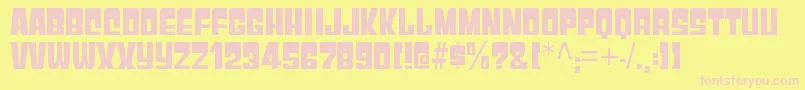 GyparodyhvRegular Font – Pink Fonts on Yellow Background