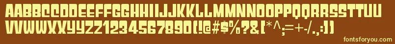 GyparodyhvRegular Font – Yellow Fonts on Brown Background