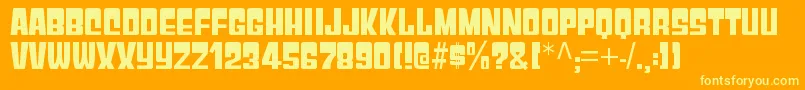 GyparodyhvRegular Font – Yellow Fonts on Orange Background