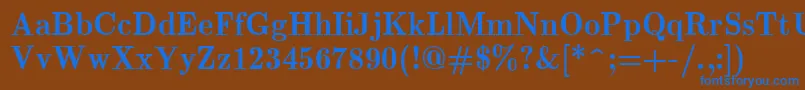 EuclidBold Font – Blue Fonts on Brown Background