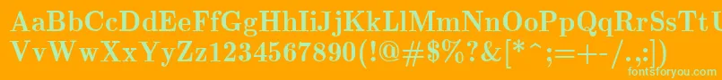 EuclidBold Font – Green Fonts on Orange Background