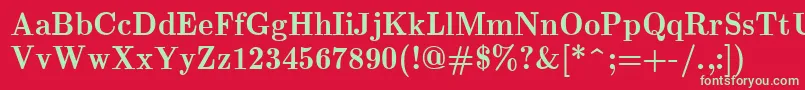 Шрифт EuclidBold – зелёные шрифты на красном фоне