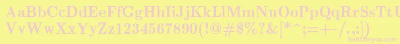 EuclidBold Font – Pink Fonts on Yellow Background