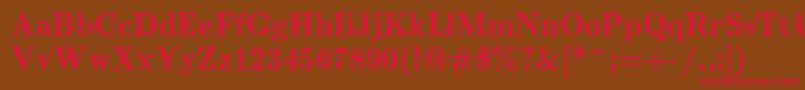 EuclidBold Font – Red Fonts on Brown Background