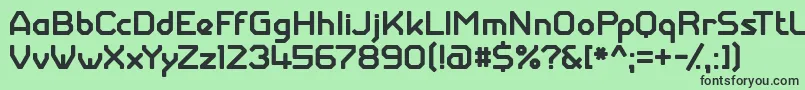 フォントGiantrobotarmyMedium – 緑の背景に黒い文字