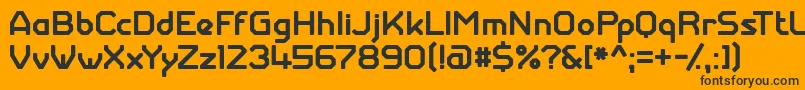 GiantrobotarmyMedium Font – Black Fonts on Orange Background