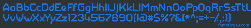GiantrobotarmyMedium Font – Blue Fonts on Black Background