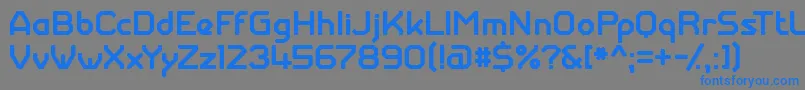 フォントGiantrobotarmyMedium – 灰色の背景に青い文字