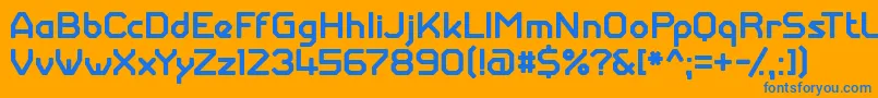 GiantrobotarmyMedium Font – Blue Fonts on Orange Background