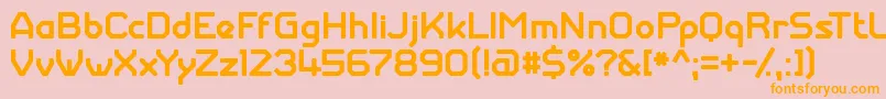 GiantrobotarmyMedium Font – Orange Fonts on Pink Background