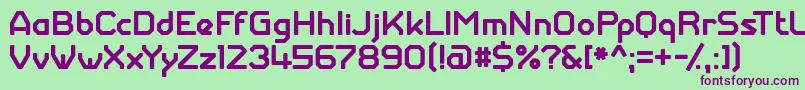 GiantrobotarmyMedium Font – Purple Fonts on Green Background