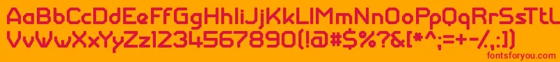 GiantrobotarmyMedium Font – Red Fonts on Orange Background