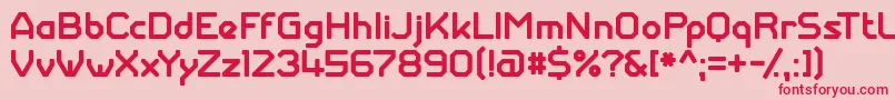 GiantrobotarmyMedium Font – Red Fonts on Pink Background