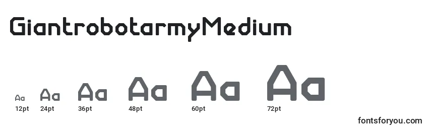 GiantrobotarmyMedium Font Sizes