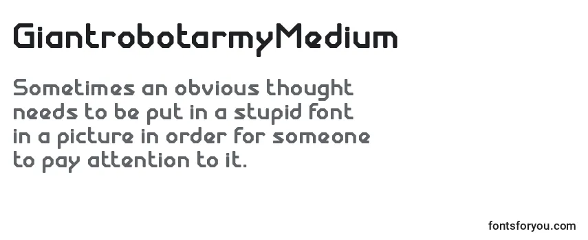 GiantrobotarmyMedium Font