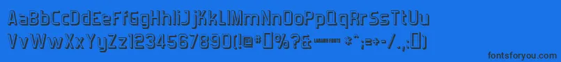 フォントForgotts – 黒い文字の青い背景