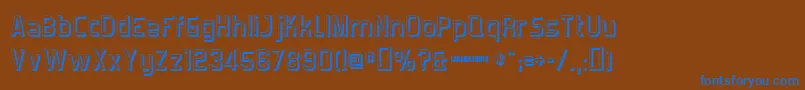 Шрифт Forgotts – синие шрифты на коричневом фоне