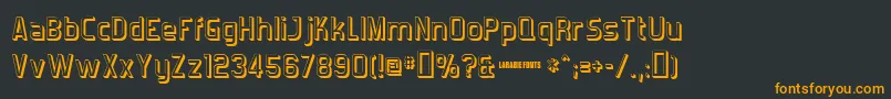 フォントForgotts – 黒い背景にオレンジの文字