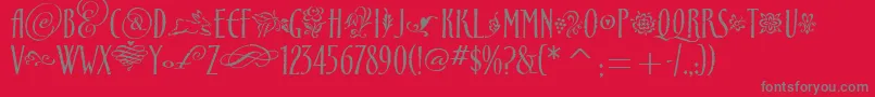 CancioneitcTt Font – Gray Fonts on Red Background