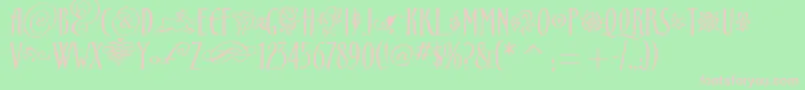 CancioneitcTt Font – Pink Fonts on Green Background