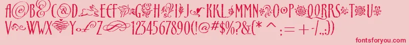 CancioneitcTt-Schriftart – Rote Schriften auf rosa Hintergrund
