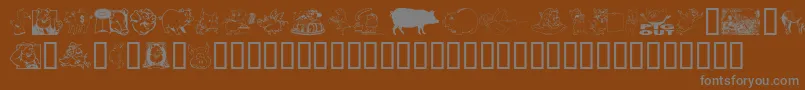 EinSchwein Font – Gray Fonts on Brown Background