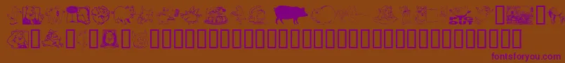 EinSchwein Font – Purple Fonts on Brown Background