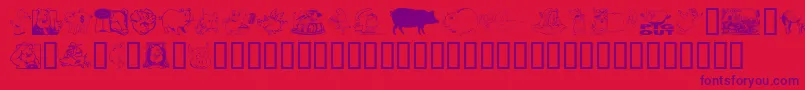 EinSchwein Font – Purple Fonts on Red Background