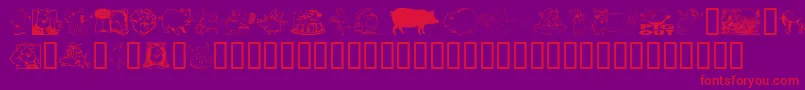 EinSchwein Font – Red Fonts on Purple Background