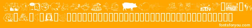フォントEinSchwein – オレンジの背景に白い文字