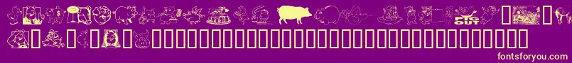 EinSchwein Font – Yellow Fonts on Purple Background