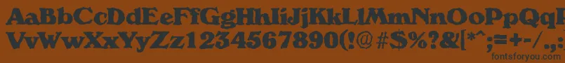 VeronarandomHeavyRegular Font – Black Fonts on Brown Background