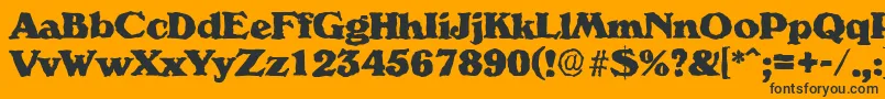 VeronarandomHeavyRegular Font – Black Fonts on Orange Background